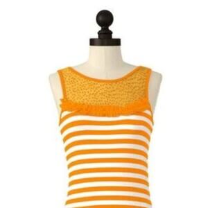 Meesh & Mia Texas UT Team Striped Mesh Yoke Tank